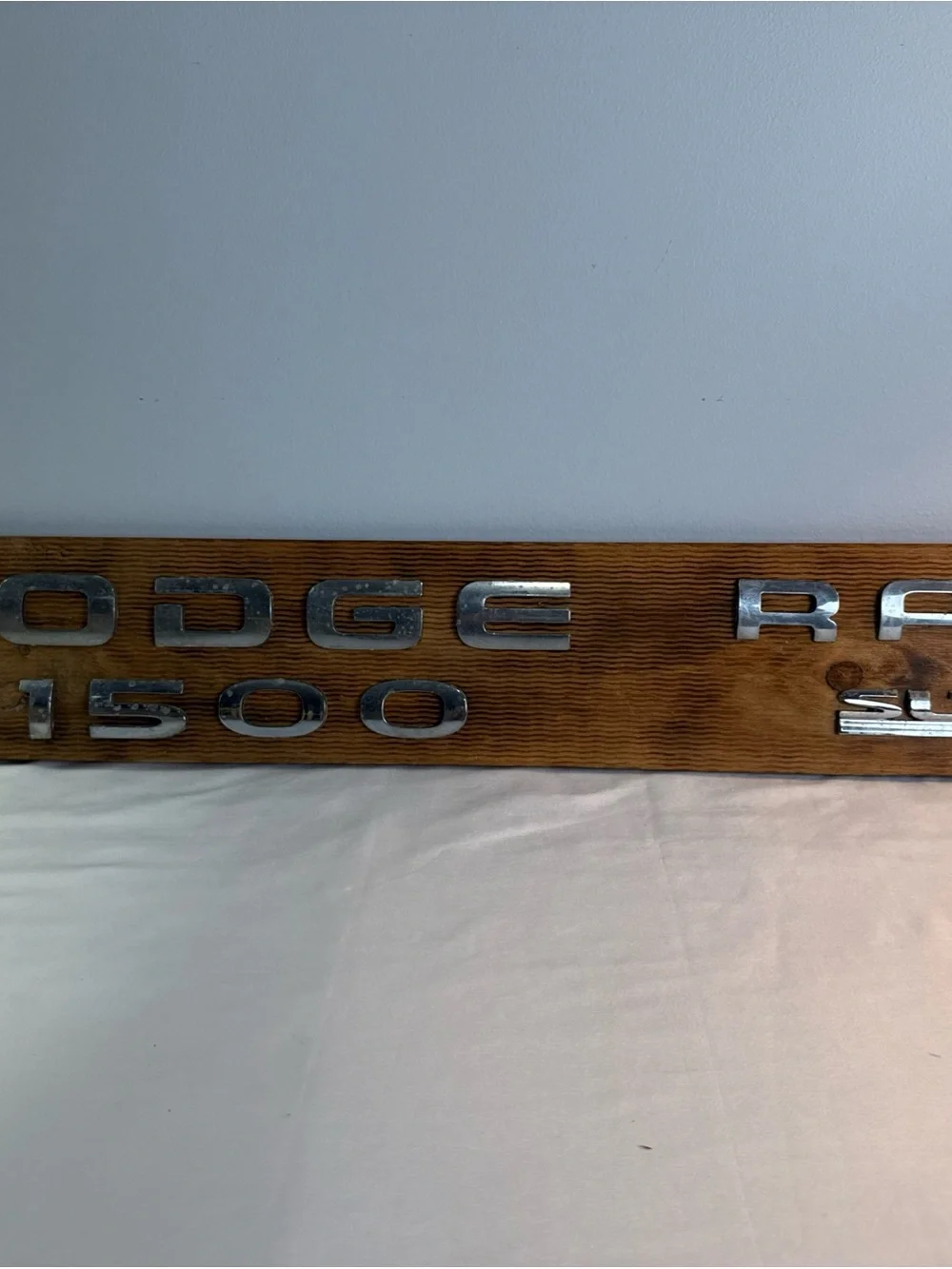 Vintage Dodge Ram 1500 SLT Emblem Plaqued Wall Mount Signed Man Cave Memorabilia